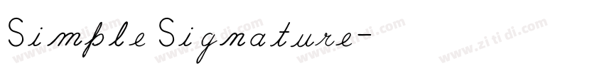 Simple Signature字体转换 Simple Signature字体转换